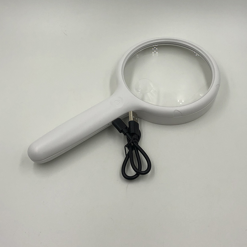 充电TS108-20L放大镜直径108mm高清强化亚克力镜片LED灯三档亮度带灯放大镜放大镜卡片式放大镜超级放大镜