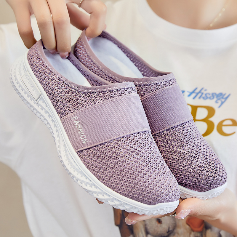 Women's shoes 2025 Summer New style export women's shoes wholesale breathable semi-drag single shoes shoes Cross-border casual shoes for women Specification drawing