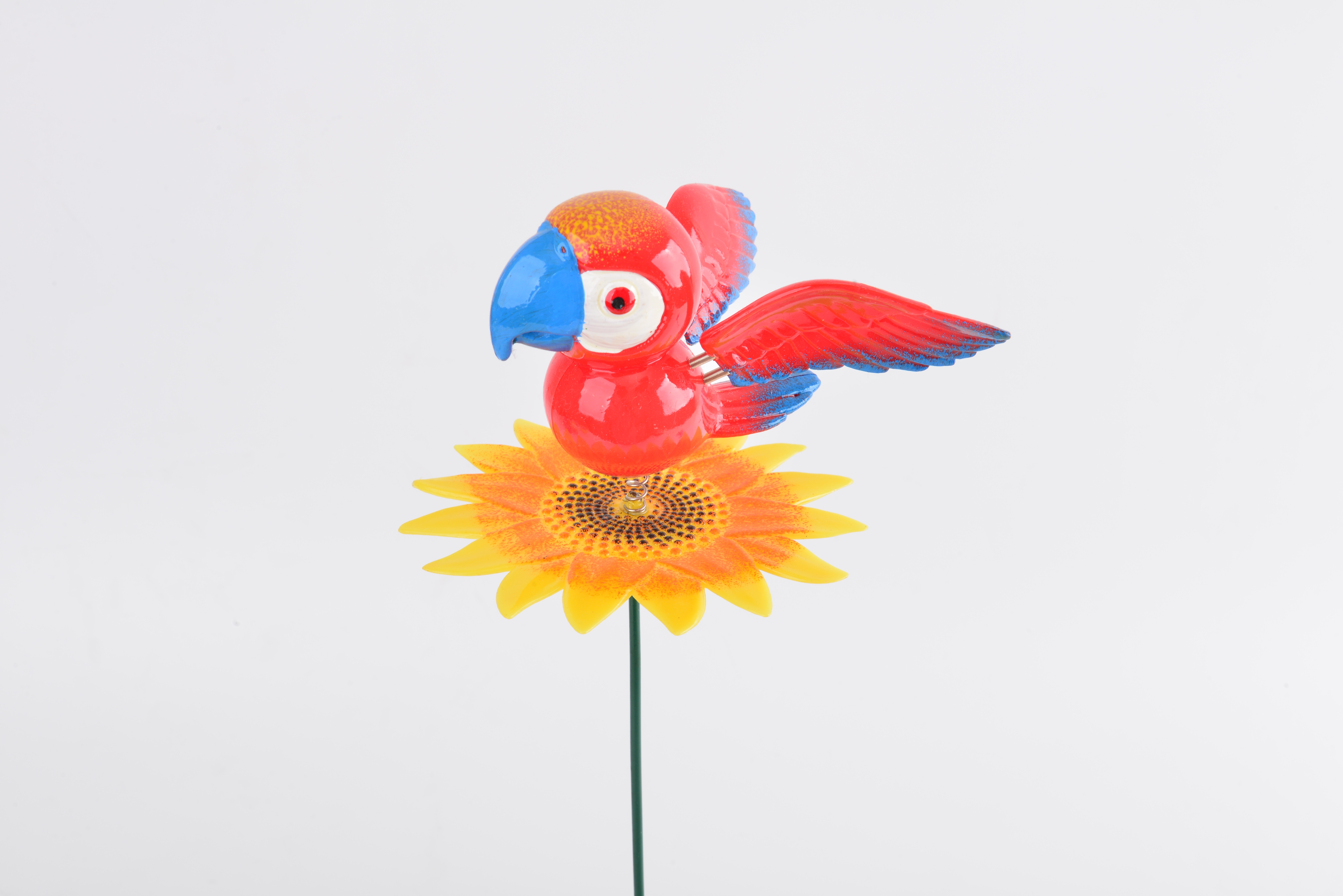 Outdoor sunflower parrot garden plug-in garden flower bed decorative handicrafts Item Picture