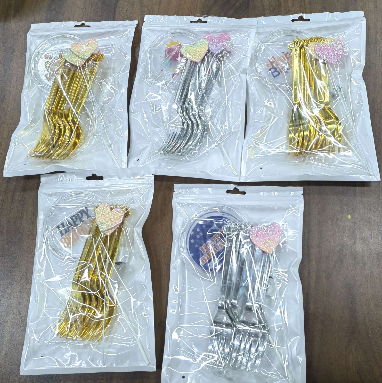 发光生日圆灯插排蛋糕叉套装产品图