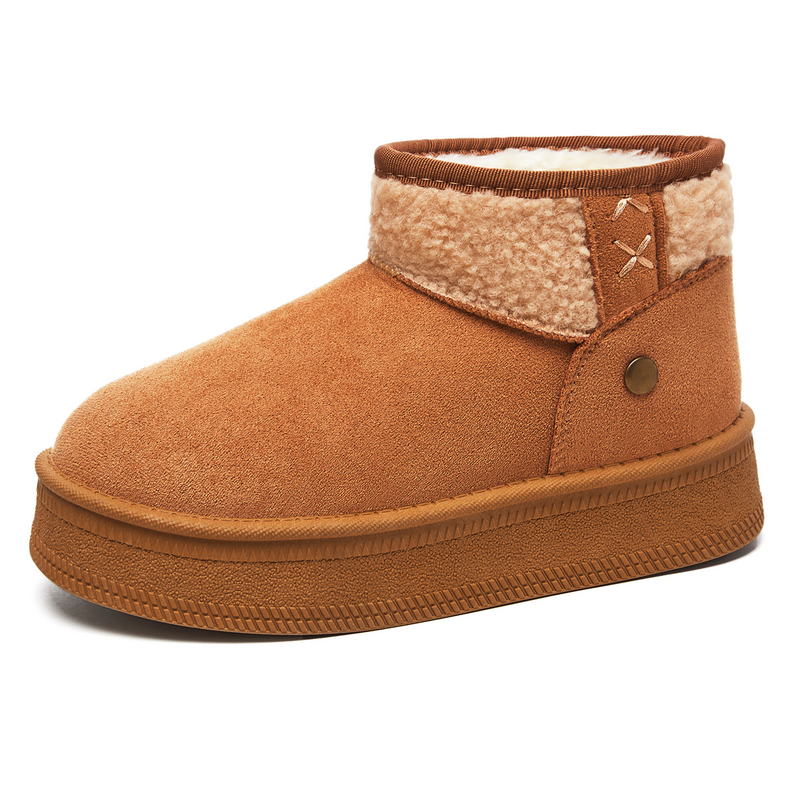 New style snow boots for women, one-piece delivery, cotton shoes with fleece and thickened cotton boots, one-piece mid-calf boots, thick-soled women's boots Item Picture
