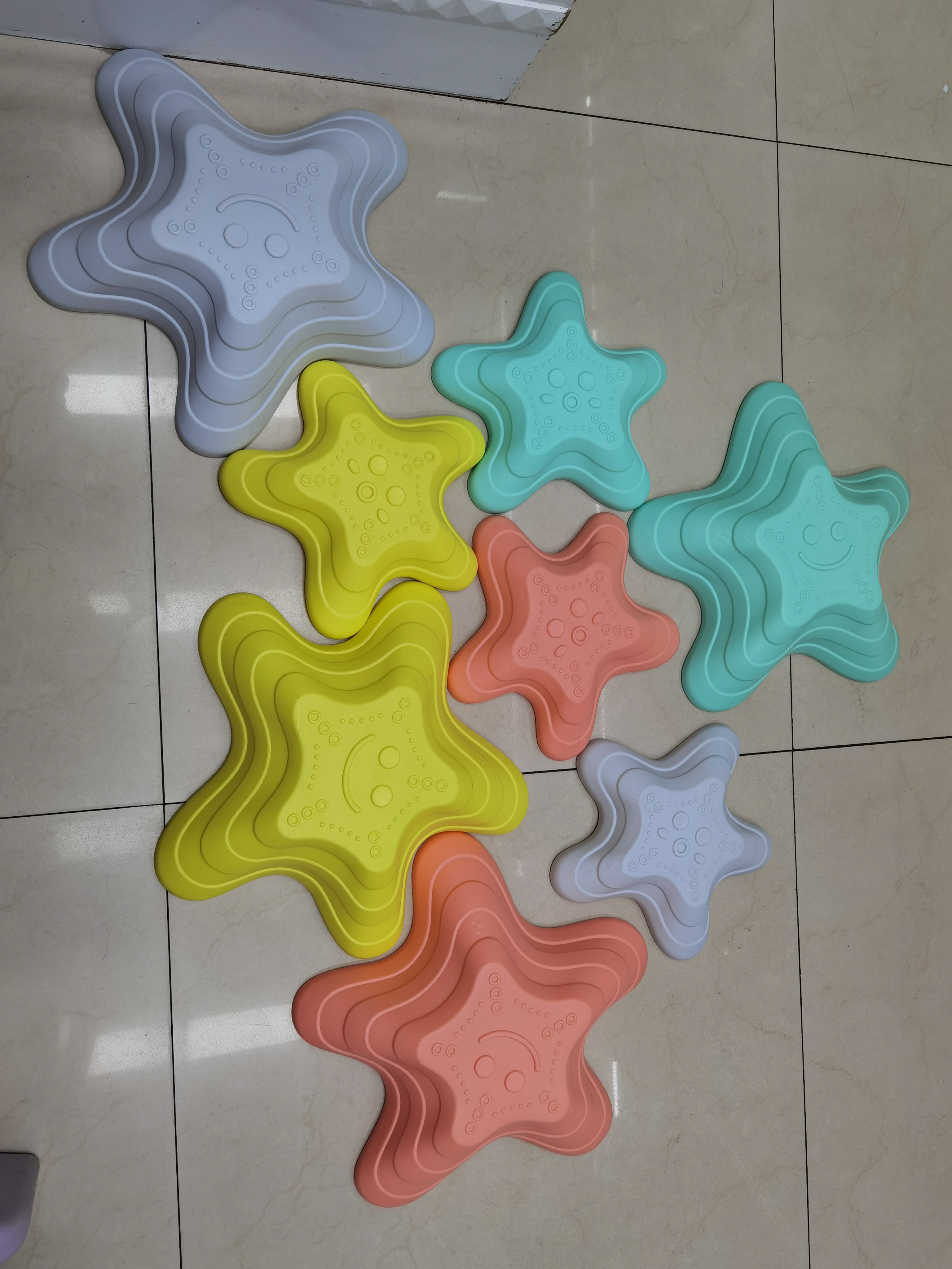 Hualong Toys Starfish Crossing Stones Educational building Blocks DIY plastic children's toy building blocks processing and customization details Picture