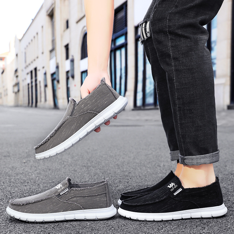New men's shoes, old Beijing cloth shoes, breathable and versatile canvas shoes, soft soles, durable, one-step men's dad shoes Application Scenario