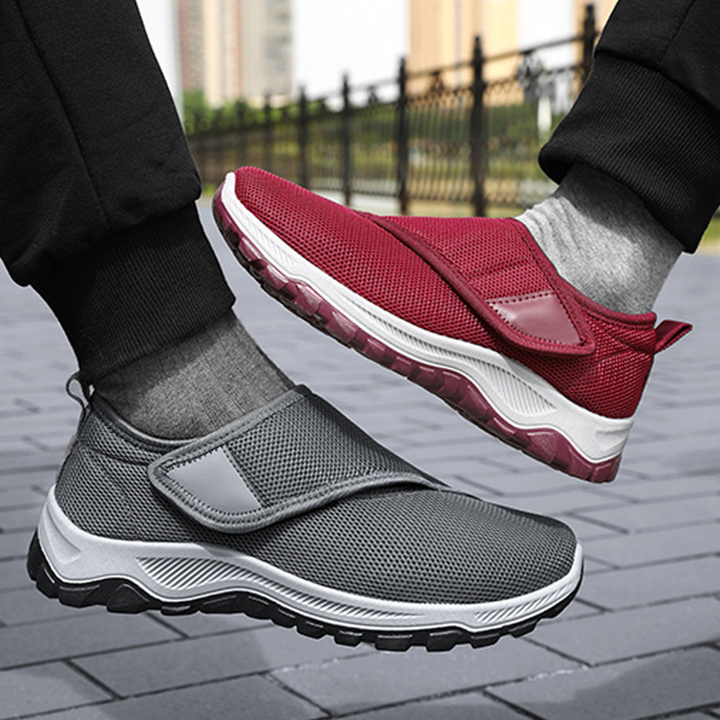Autumn women's mesh breathable casual shoes, cross-border temu, Velcro single shoes for middle-aged and elderly mothers Application Scenario