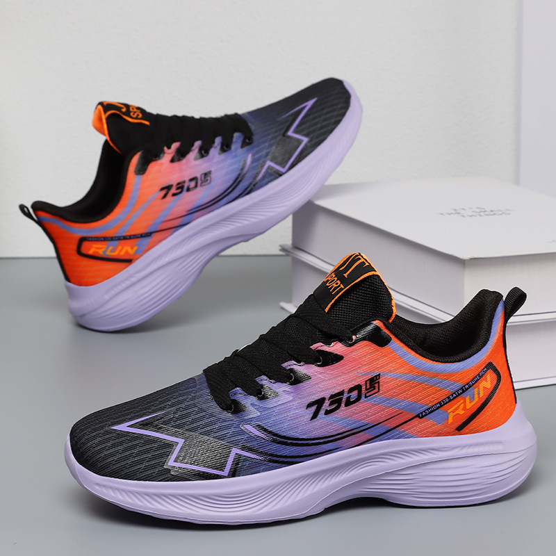 Wholesale of women's autumn new breathable mesh Korean style fashionable casual shoes, couple style marathon running shoes details Picture