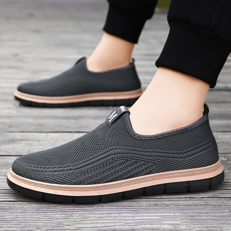 Wholesale and consignment of men's autumn new style casual shoes for the elderly, old Beijing cloth shoes for one foot, breathable dad shoes Specification drawing