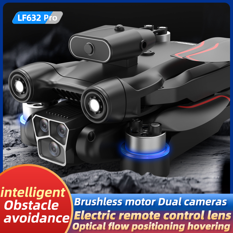FOOZAC high-definition drone with altitude holding mode, WiFi FPV (dual-lens with dual-lens switching function), remote control adjustment function for lenses, and obstacle avoidance on all four sides details Picture