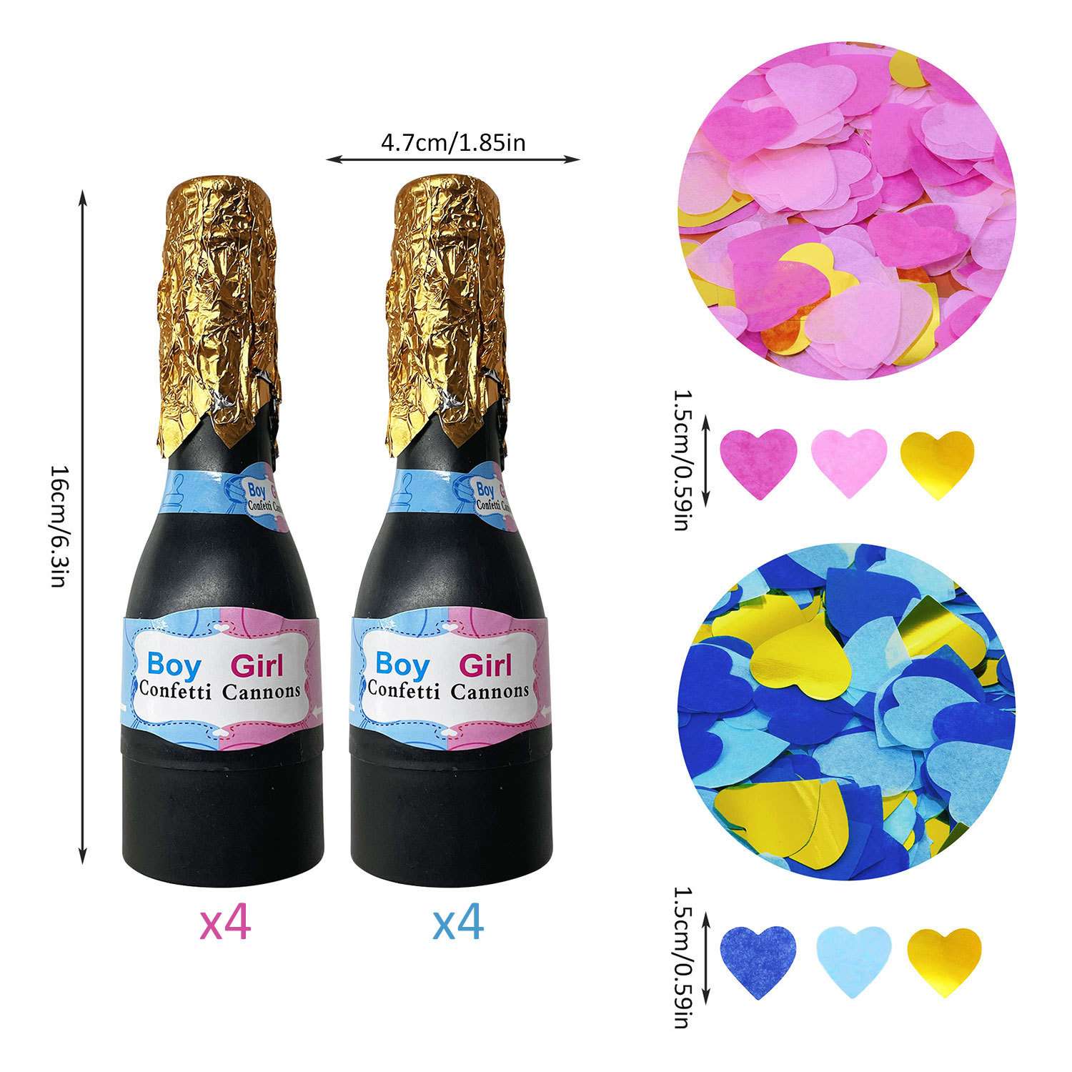 旋转小香槟礼花生日礼花 男女孩派对礼花详情图8