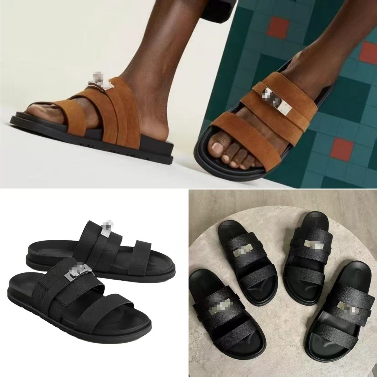 【 Customized Box Addition 】 Cross-border Independent Station H Slippers African Bestseller Flat sandals for Women: sandals slipper Application Scenario