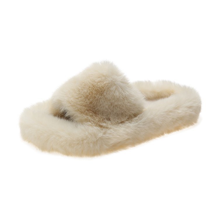 In the autumn and winter of 2025, the popular slippers for export are large-sized 42mm woolen slippers for women to wear outside and keep warm Item Picture
