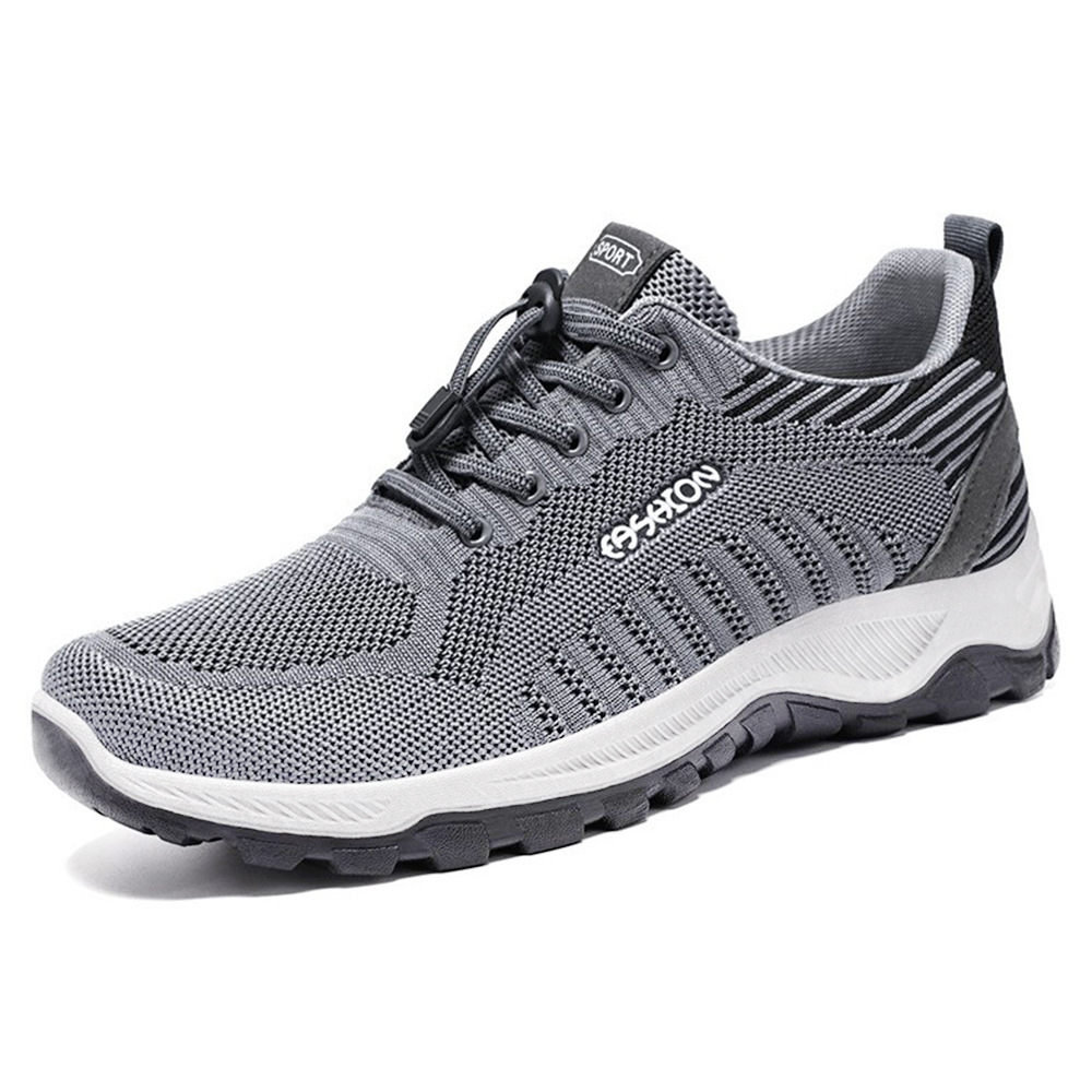Men's walking shoes with soft soles and woven sports shoes 2025 autumn new style single shoes, comfortable Korean-style breathable casual net shoes Item Picture