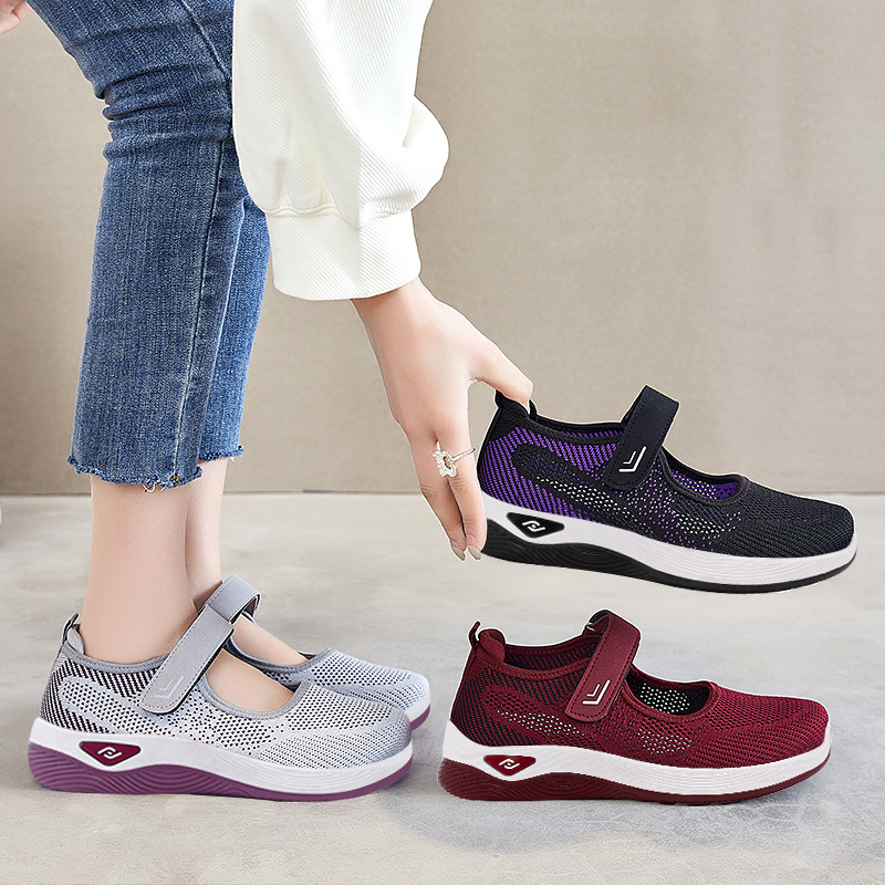 Spring and autumn new breathable and shallow Velcro walking shoes for women, sent by the manufacturer. Comfortable and casual shoes for children Specification drawing