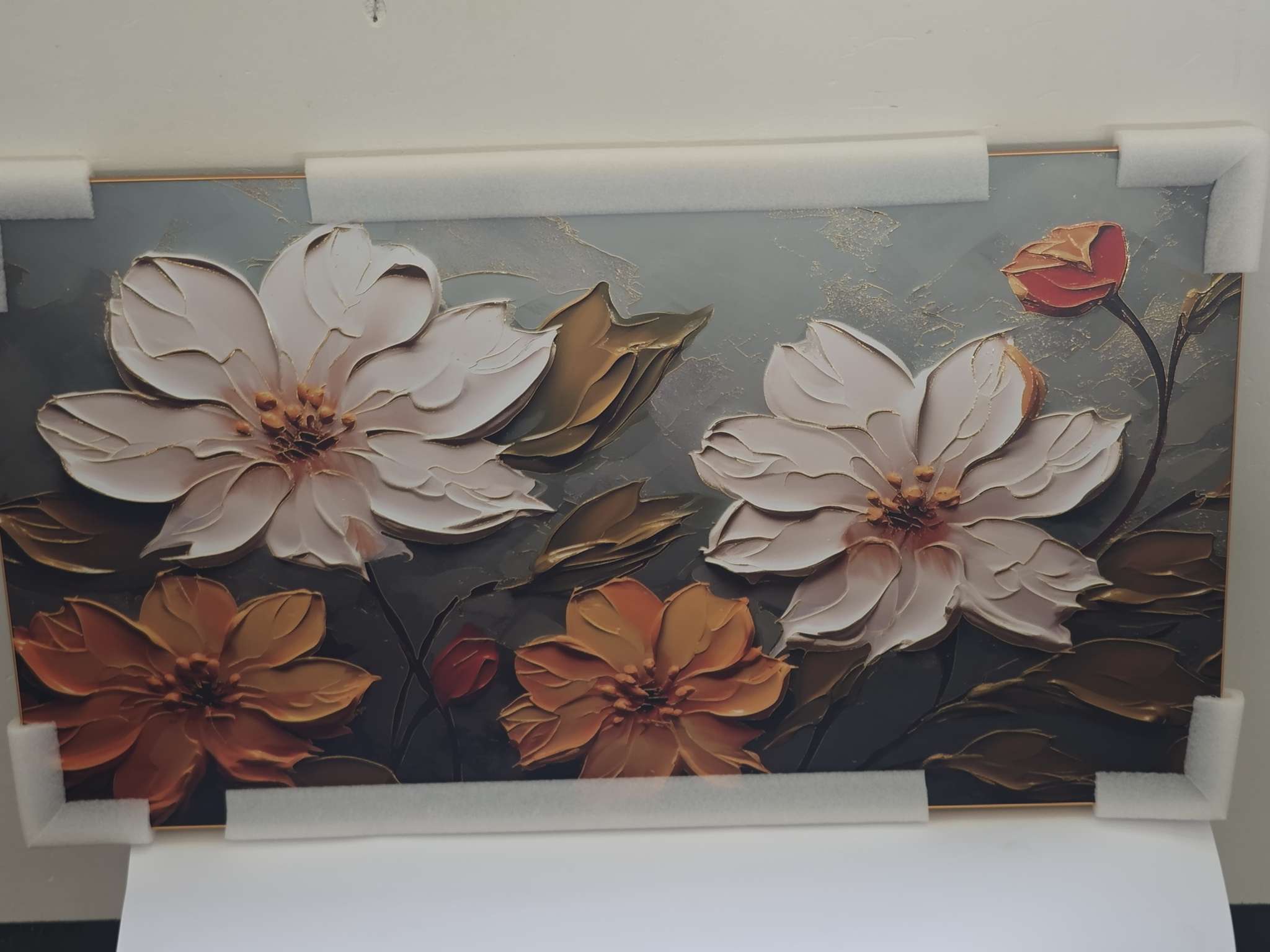 晶瓷画钻石画沙发肌理画相框白底实物图