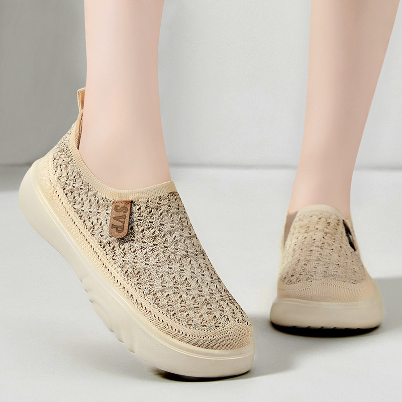 Summer's new Fei-woven breathable and non-smelly casual shoes for women, soft-soled sports shoes, mesh breathable women's shoes Specification drawing