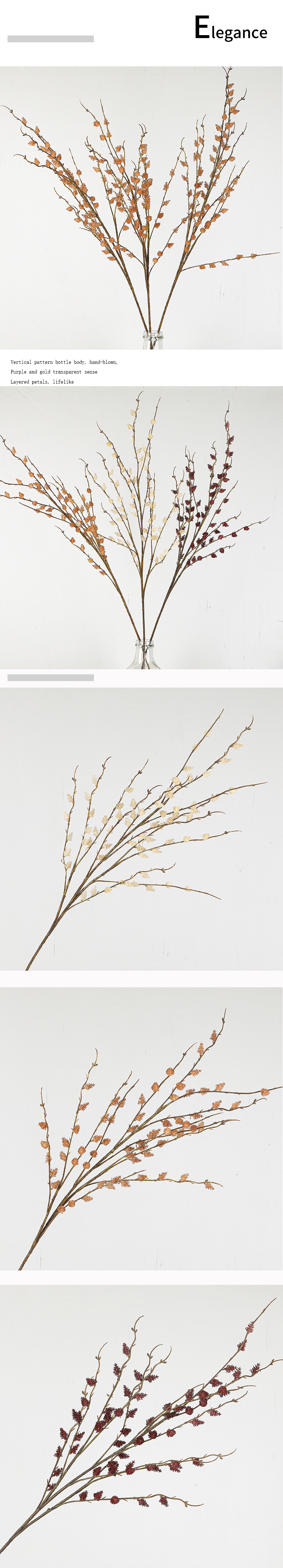 New faux pinecones, large branches, pinecones, small thorn balls, faux green plant fruits, home decoration, flower arrangement and shooting props pic 5