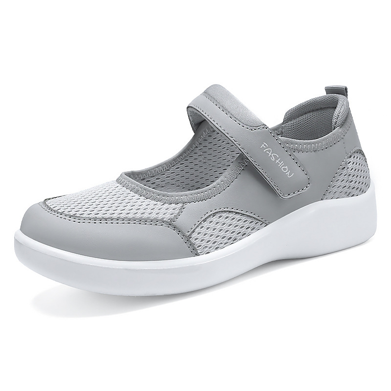 New summer breathable casual shoes for women, versatile, soft-soled and not tiring to the feet, Velcro shoes for middle-aged and elderly mothers Item Picture
