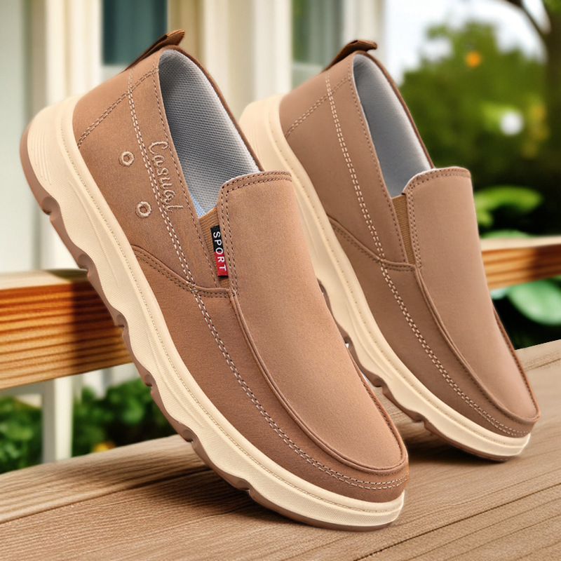 Old Beijing cloth shoes men's autumn new cross-border trend comfortable, breathable, soft-soled and non-smelly men's casual workwear shoes details Picture