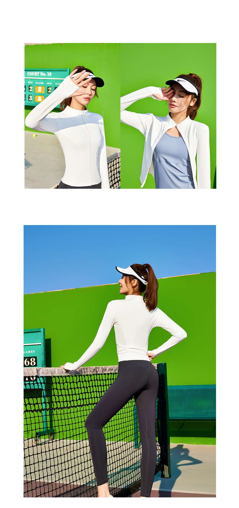 运动户外瑜伽健身服女紧身运动外套女性瑜伽服装运动服套装 舒适透气适合健身瑜伽训练详情图16