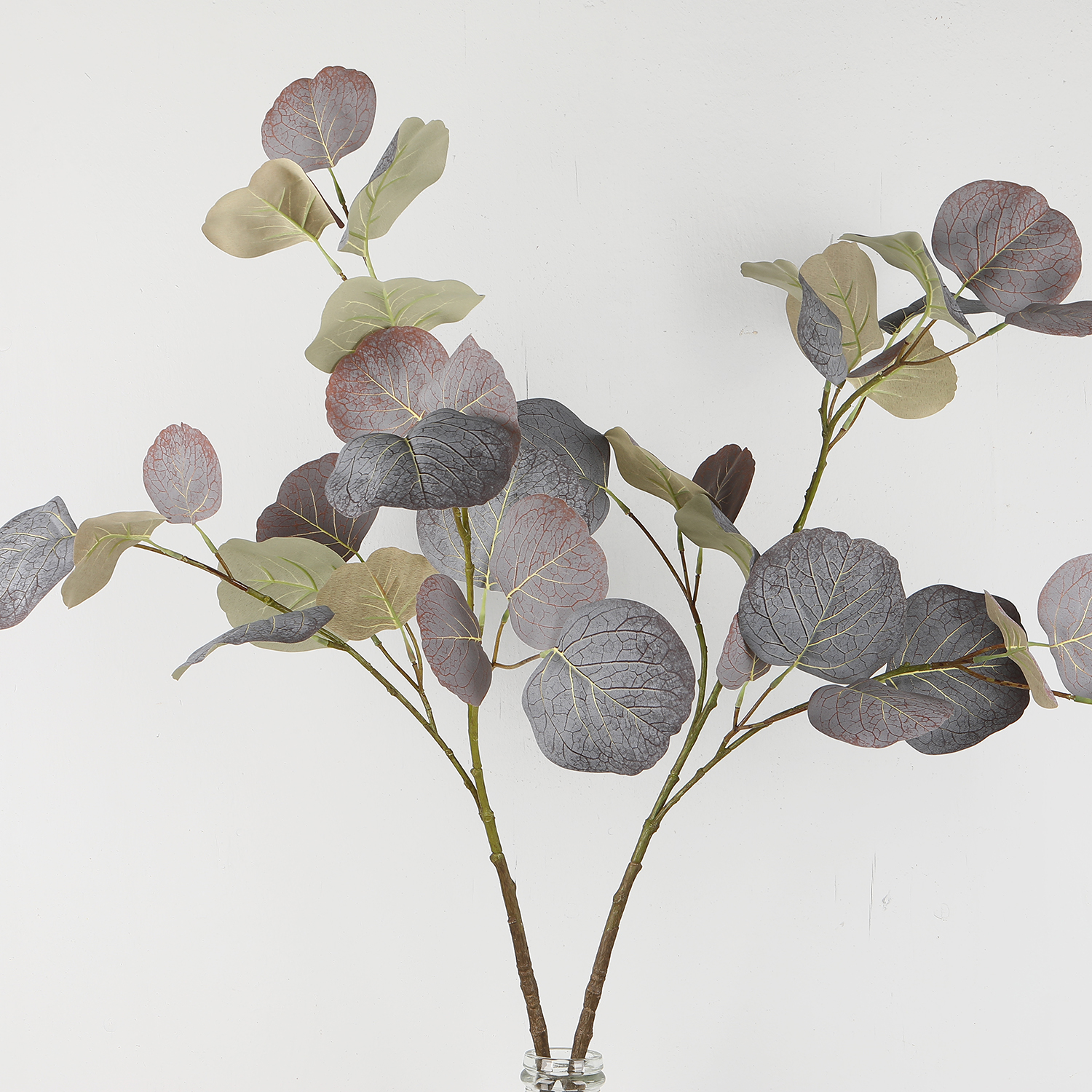 New faux round eucalyptus leaves, cross-border faux green plants, apple leaves, eucalyptus branches, money leaves, flower arrangement and decorative artificial flowers Item Picture