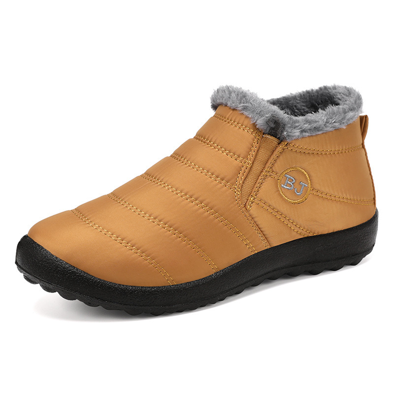 Winter new style cotton shoes for export, couple snow boots with added fleece and thickened cotton boots, warm and casual walking shoes, processing and customization Item Picture