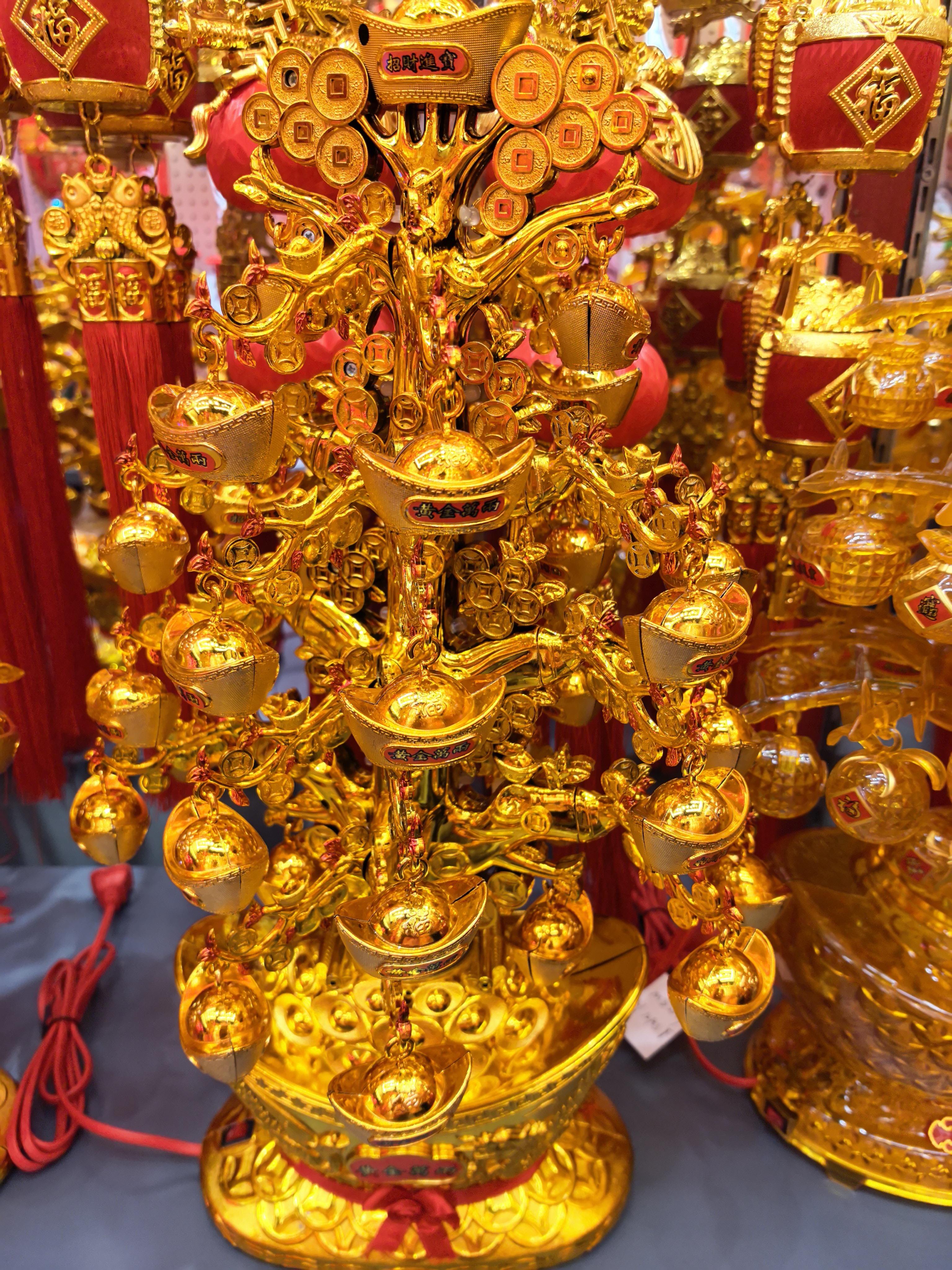 摇钱树，发财树，金钱树，聚宝盆喜慶擺件家居