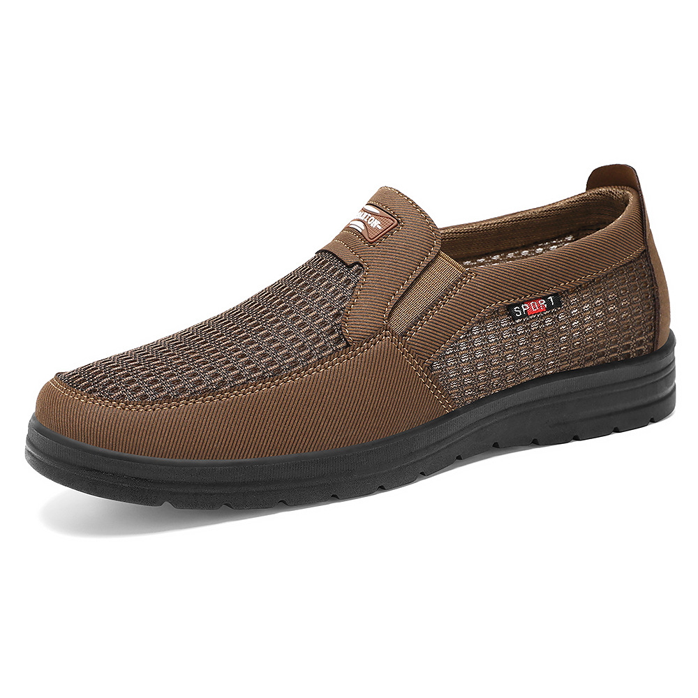 Casual single-shoe men's 2025 autumn new men's shoes, breathable and comfortable, shallow opening dad shoes, old Beijing cloth shoes Item Picture