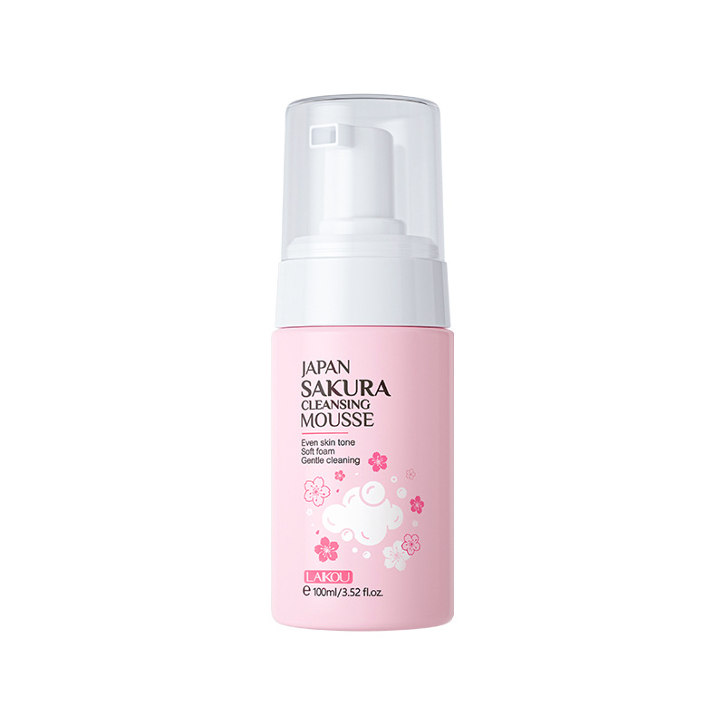 LAIKOU Cherry Blossom Facial Mousse 100ml Cleansing and Hydrating Soft Foam Facial Cleanser Cross-border Export Facial Cleanser Item Picture