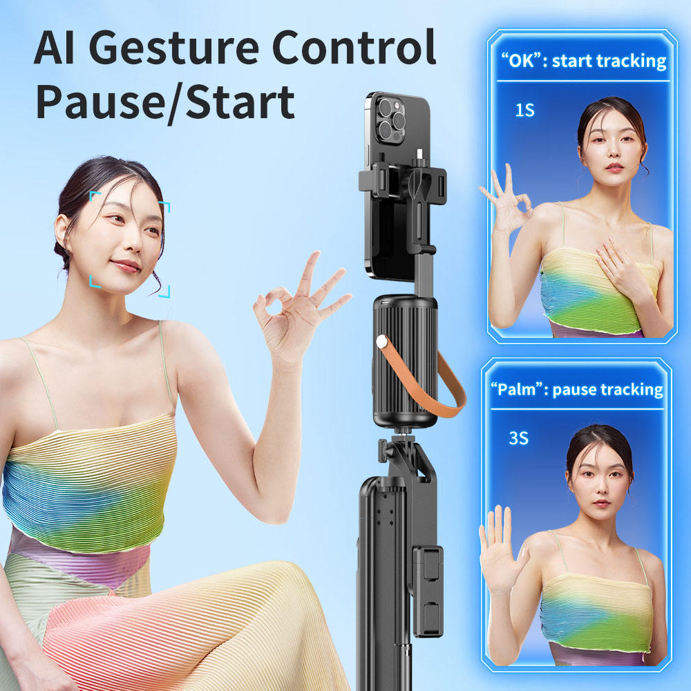 Q04 Intelligent Ai Face Tracking Phone Holder With Multifunctional Wireless Remote Control 360 Auto Face Tracking Application Scenario