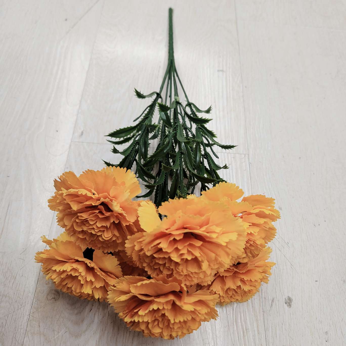 7-head woolen fabric carnation office simulation garden rose pole torch carnival night guide, electroplated crochet bouquet decoration detail image 5