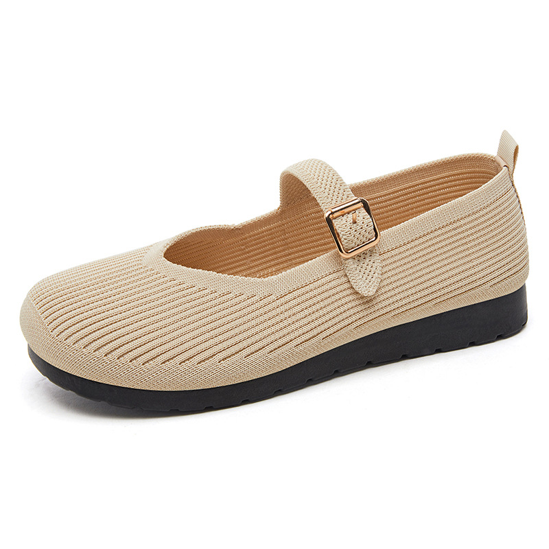 New summer cross-border women's shoes for women: Shallow-mouthed, breathable, flat, soft-soled and not tiring to the feet. Shoes for middle-aged and elderly mothers Item Picture