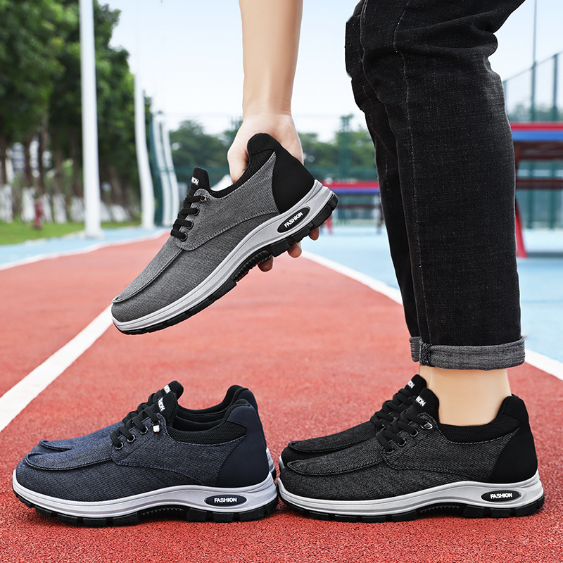Men's shoes autumn new style breathable denim single shoes, soft-soled comfortable running shoes, versatile men's sports single shoes Application Scenario