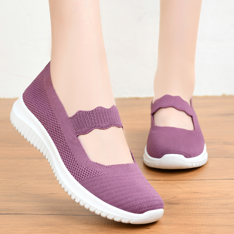 New cross-border mom shoes for foreign trade 2025, breathable and woven casual women's shoes, breathable and comfortable shoes for women details Picture