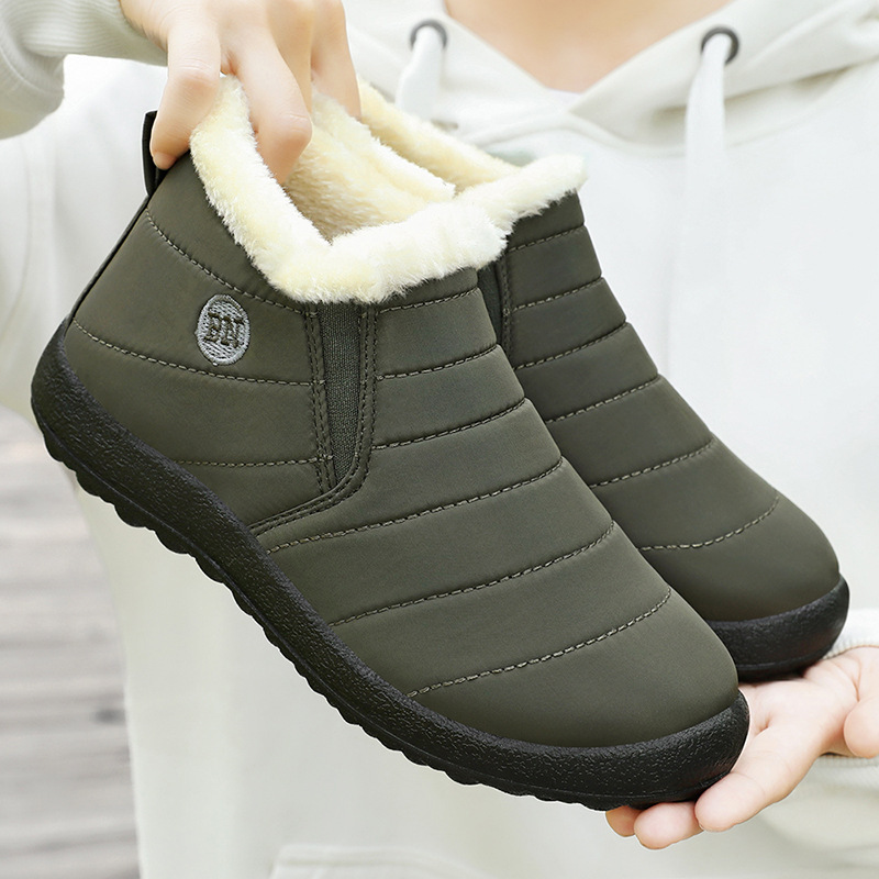 Winter 2025 Cotton shoes for foreign trade new women's fleece warm parents shoes, polyurethane casual cotton boots, cross-border snow boots details Picture