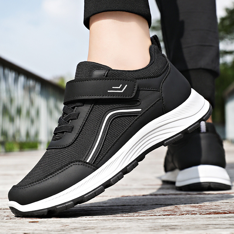 Autumn and winter men's walking shoes, elderly dad shoes, anti-slip soft-soled, lightweight, comfortable and casual sports shoes, senior shoes distribution Specification drawing