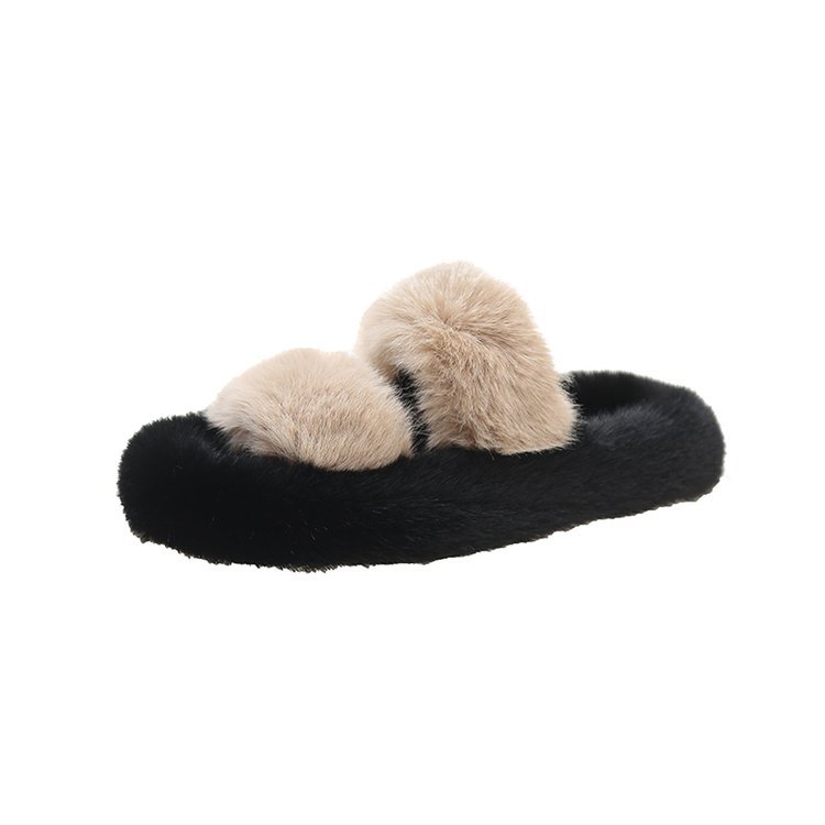 In the autumn and winter of 2025, women wear casual, niche, and trendy off-the-shoulder flip-flops on Instagram Item Picture