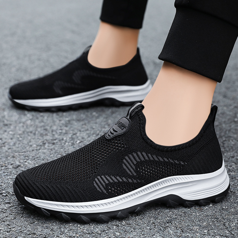 Men's autumn new men's shoes wholesale breathable one-step walking shoes for middle-aged and elderly couples, casual sports shoes Specification drawing