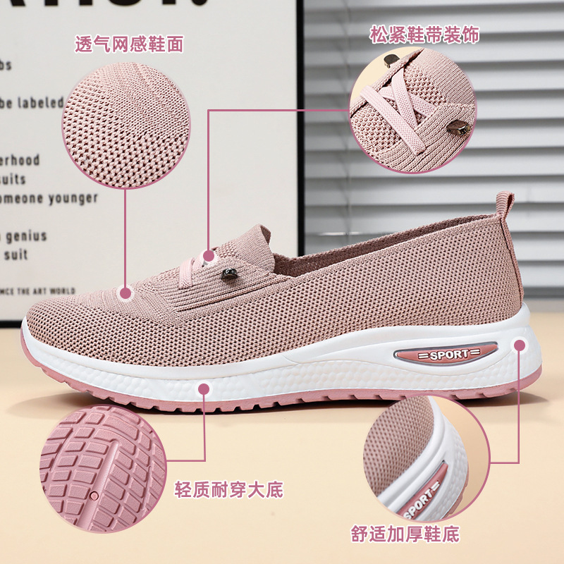 Shoes for Women 2025 Summer Cross-border Distribution Casual Women's single shoes, breathable and comfortable for middle-aged and elderly mothers Application Scenario