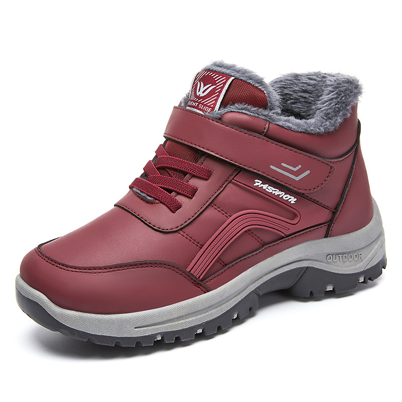 Women's shoes 2025 Winter new cotton boots Women's new cotton boots Cross-border fleece and thickened hiking snow boots direct delivery from the manufacturer Item Picture