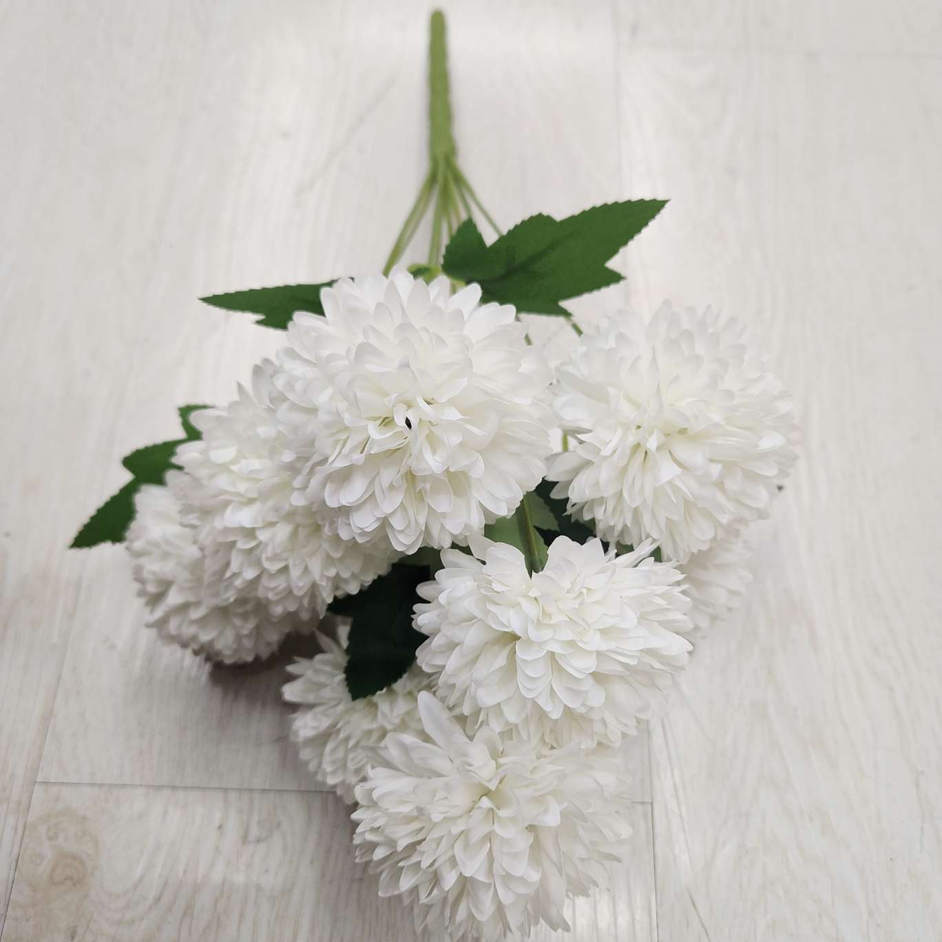 9头小葱菊办公仿真园艺玫瑰花杆花束细节图