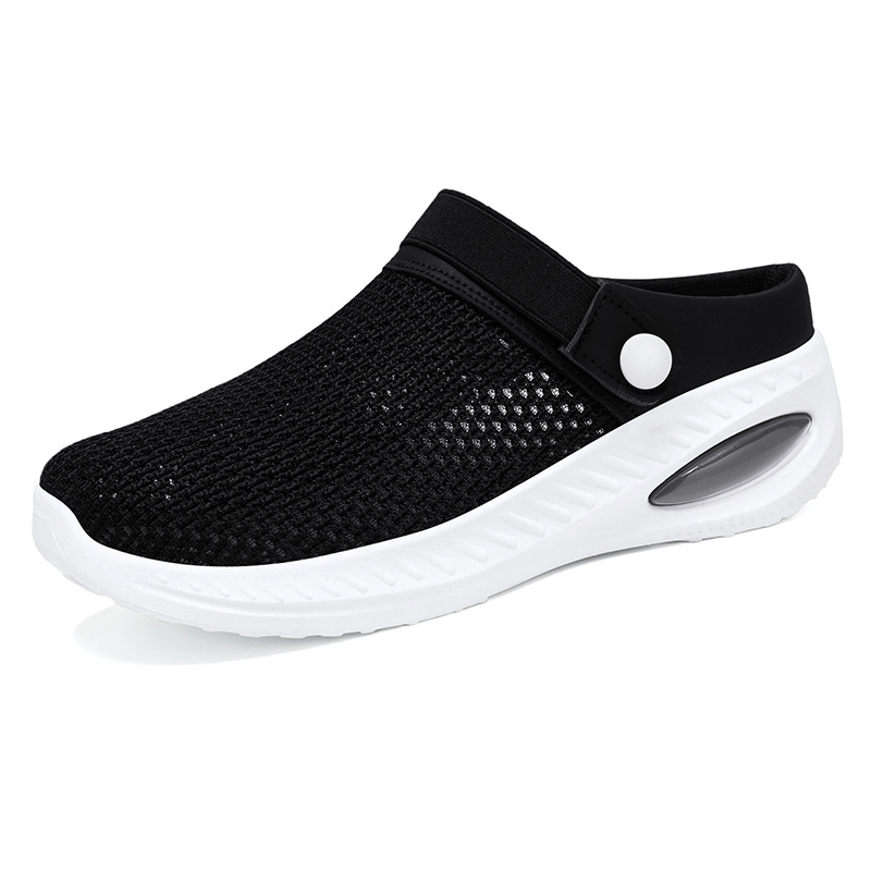 Wholesale of new summer casual slippers for women, breathable cross-border air cushion women's shoes, half slippers and lazy shoes Item Picture