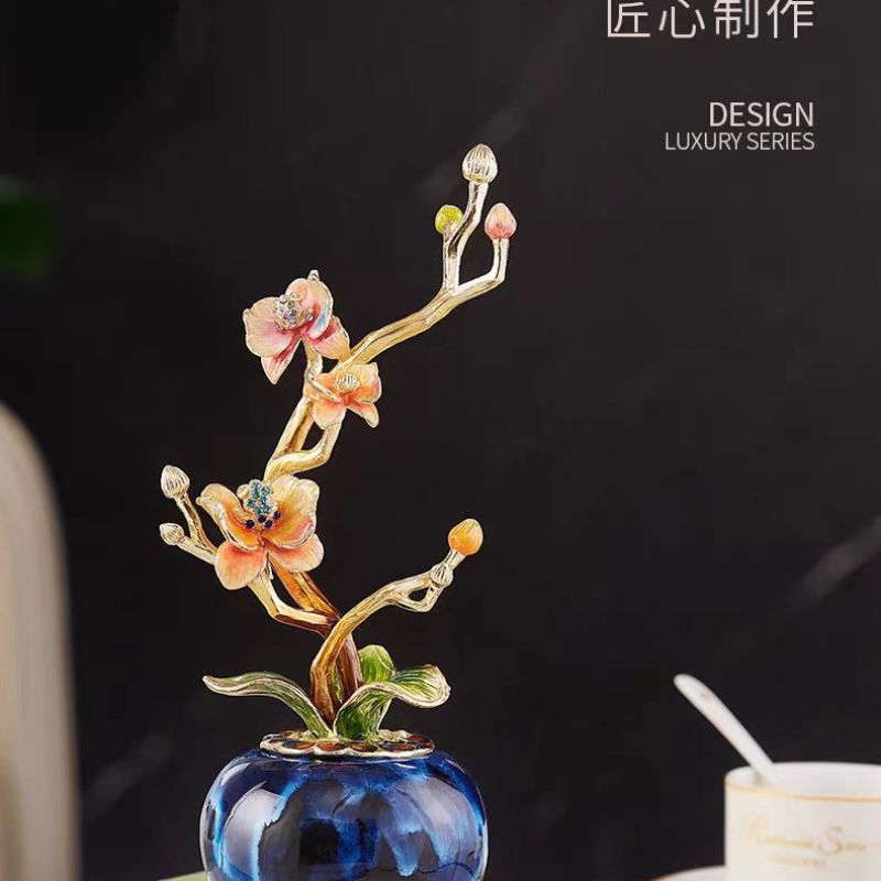 2025新款珐琅彩摆件客厅高端轻奢办公室大气装饰乔迁新居礼品摆设