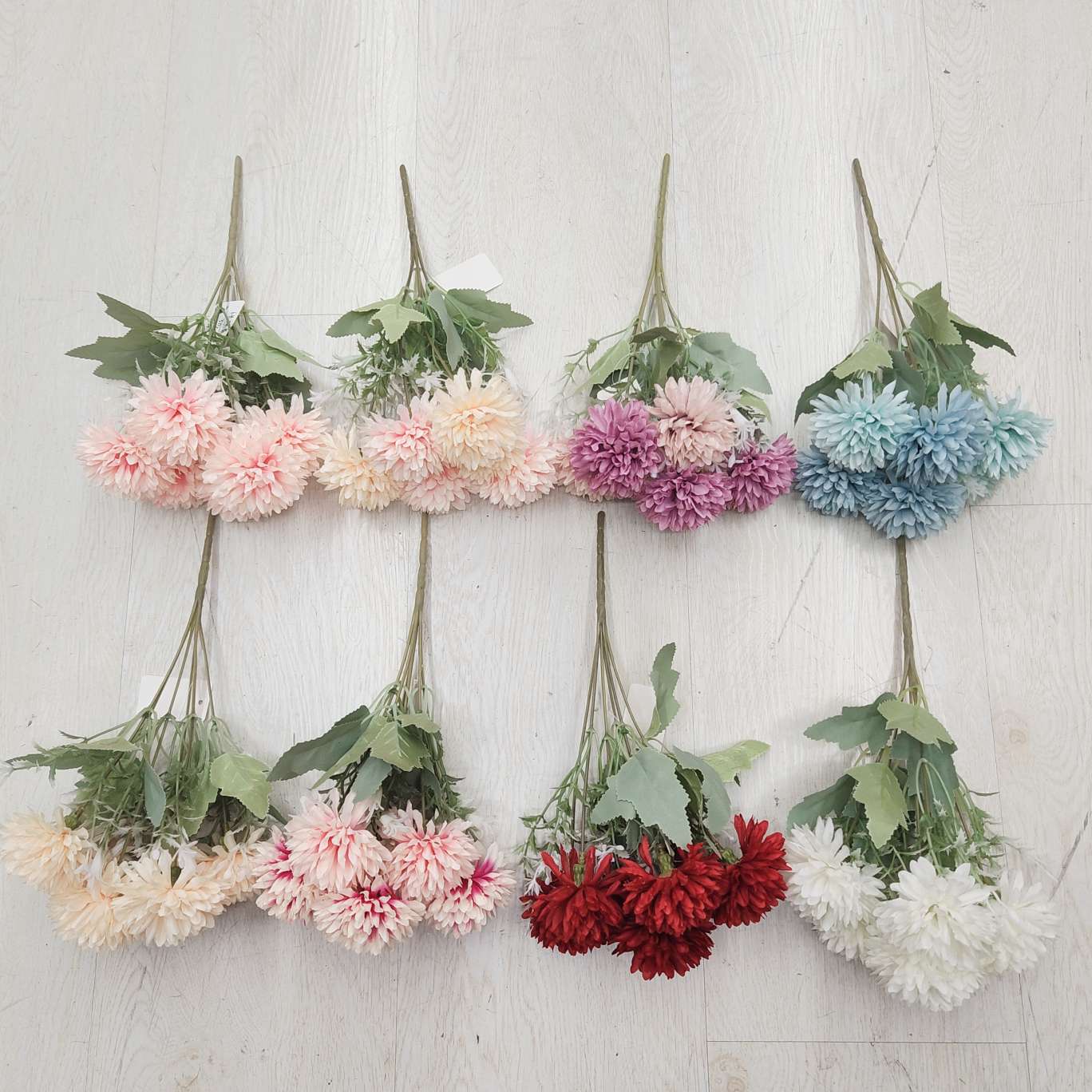 6-head prickly ball simulation handicraft gift, Spring Garden plastic flower silicone artificial flower small bouquet