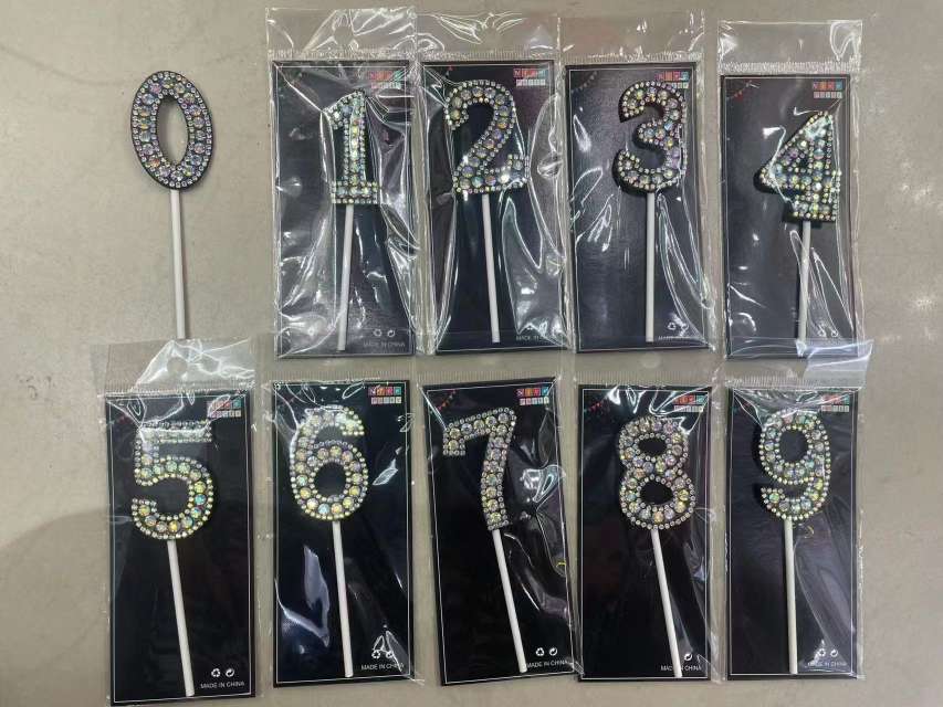 迷彩钻数字0-9系列 节日庆生蛋糕装饰