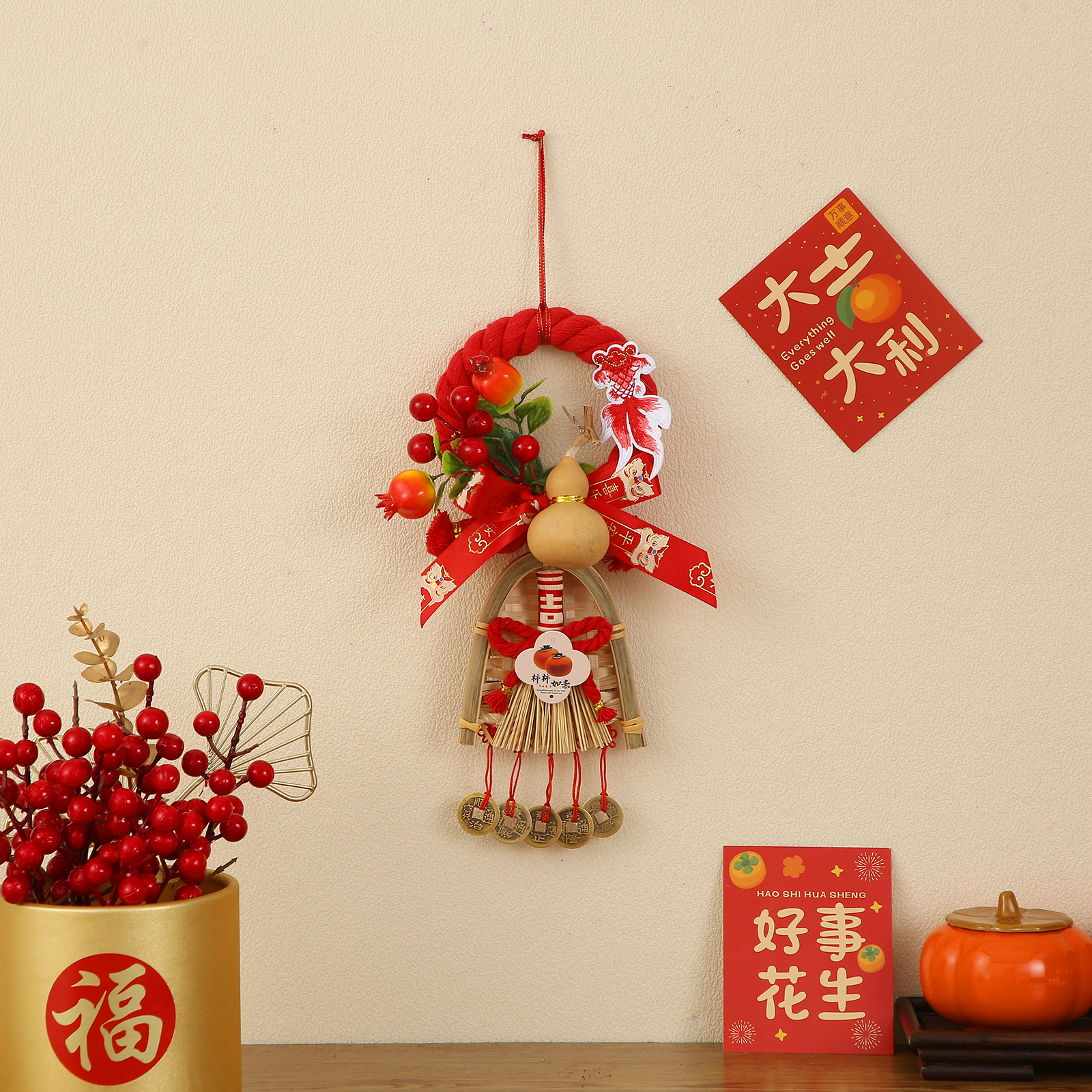 Zhu Gong Cultural Products, Chinese-made knot decorations, hand-woven ropes, Chinese knot pendants, multiple options available, festive items, festive Chinese knot pendants, festive Chinese knot rope art, Chinese knots, festive Chinese knot pendants detail image 5