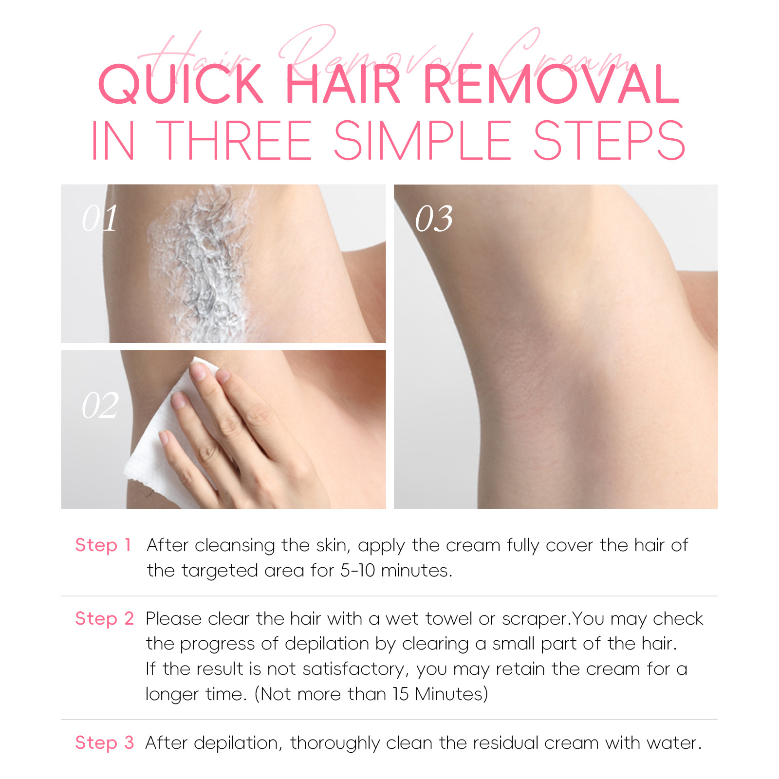 New cross-border Sakura Hair removal cream 50g, eliminating leg hair and leaving no black spots under the armpits, moisturizing skin care product manufacturer in stock Application Scenario