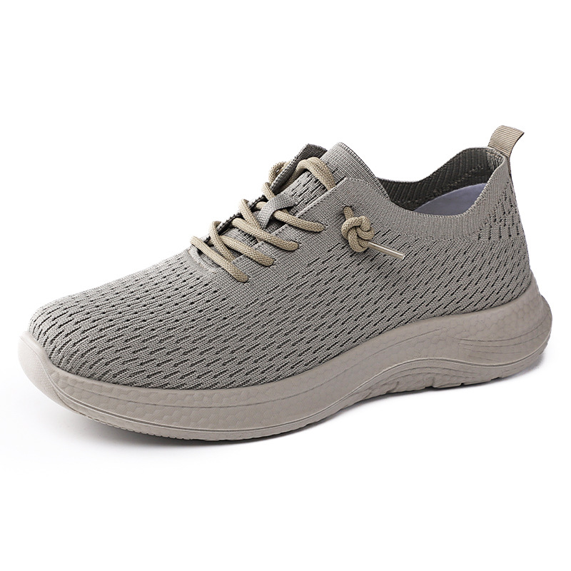 Men's shoes, casual shoes, breathable single shoes, cross-border couple shoes, fashionable and trendy lace-up, fly-woven soft-soled running shoes, consignment Item Picture