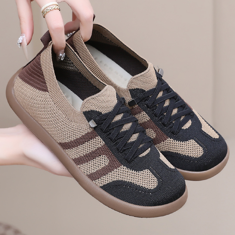 The new autumn collection of Dexun shoes, a fei-woven single shoe with a shallow opening and breathability, is a versatile and casual women's shoe that can be worn on one foot Specification drawing