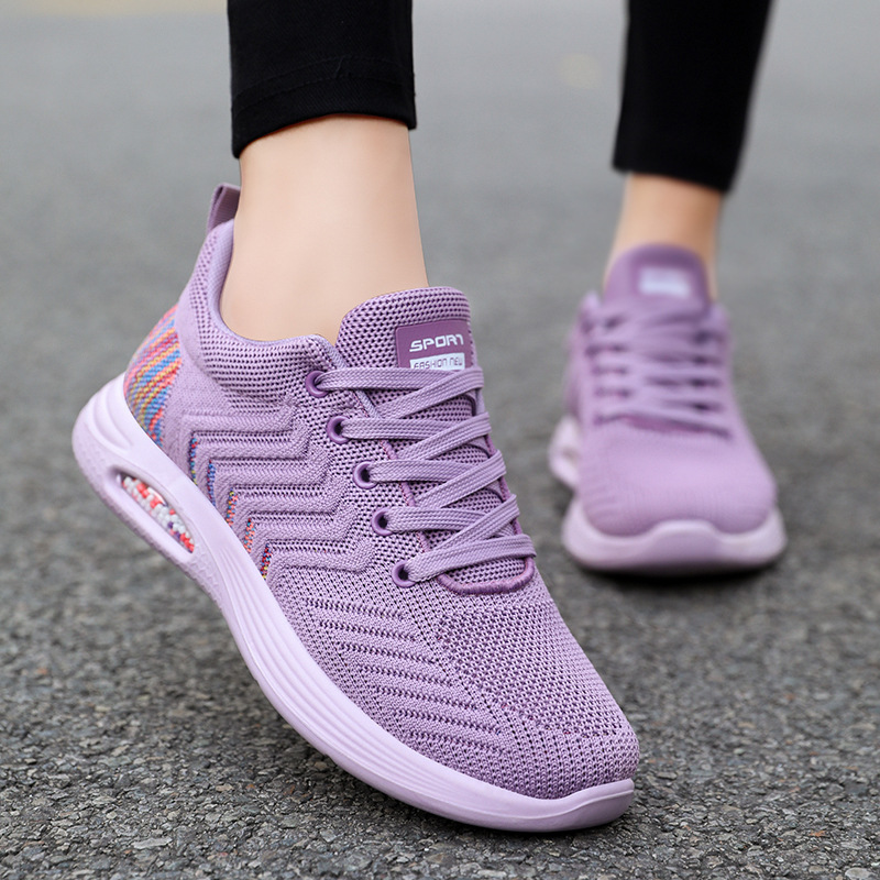 Shoes Women 2025 New Style polyurethane air-cushioned sports shoes for women, fashionable and trendy women's shoes, Fei-woven soft-soled women's shoes for export Specification drawing