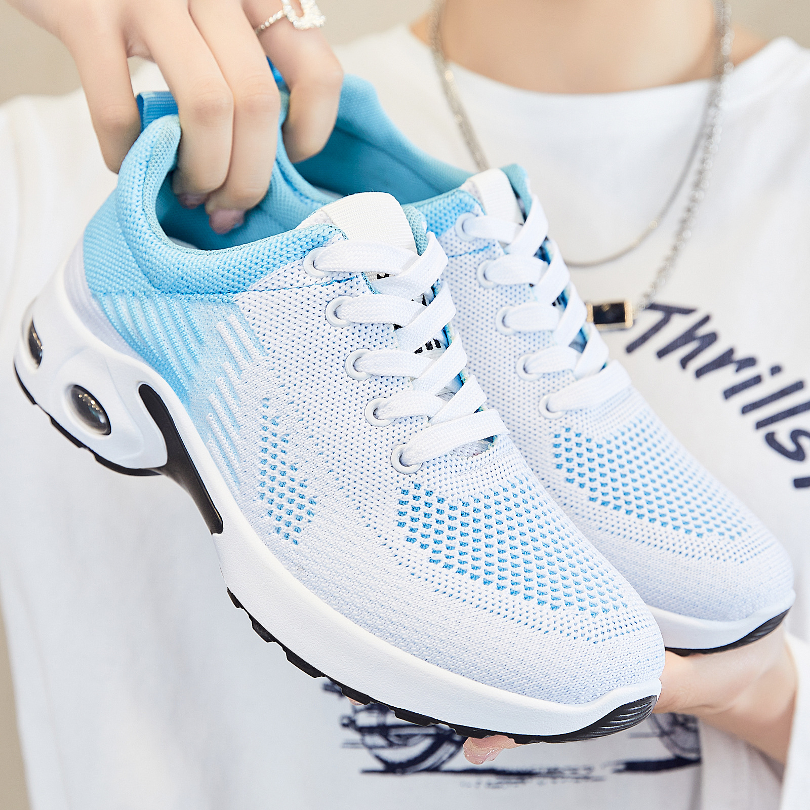 shoes for Women 2025 New Style foreign trade women's shoes, fashionable casual shoes, cross-border running shoes for women, sports shoes for women full figure