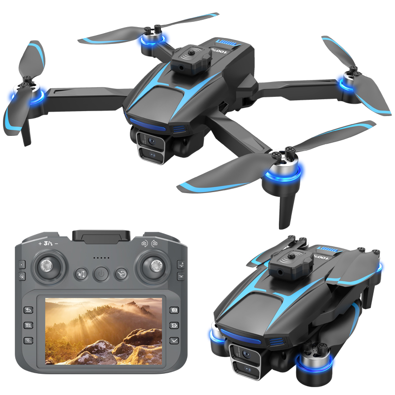The FOOZAC screen-controlled drone features headless mode, altitude holding mode, WiFi FPV (dual-lens switching function), and remote lens adjustment function Item Picture